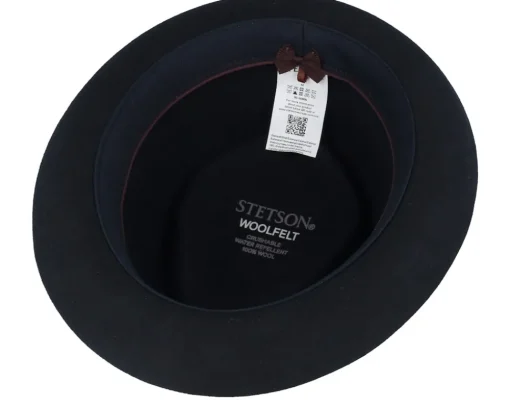 Diamond Woolfelt Black Porkpie - Stetson
