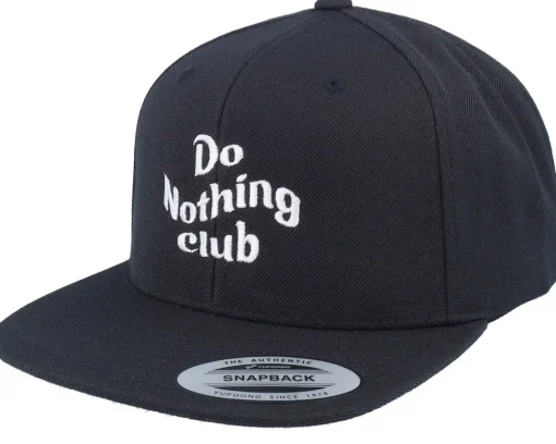 Do Nothing Club Black Snapback - Iconic