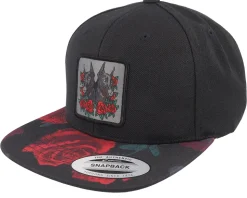 Dobermann & Roses Black/Red Snapback - Iconic