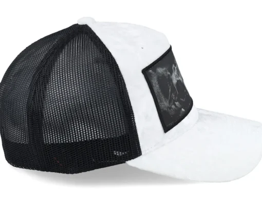 Dogs Velvet White/Black A-frame Trucker - Calza Pennello