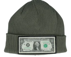 Dollar Bill Sand Beanie Organic Cotton Cuff - Calza Pennello