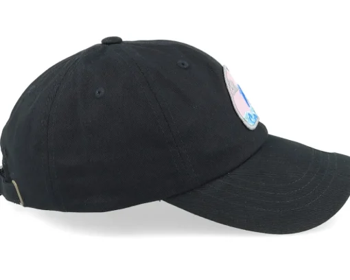 Dolphin On Waves Patch Black Dad Cap - Abducted