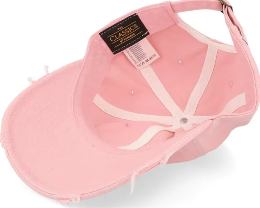 Dolphin On Waves Patch Pink Destroyed Dad Cap - Abducted