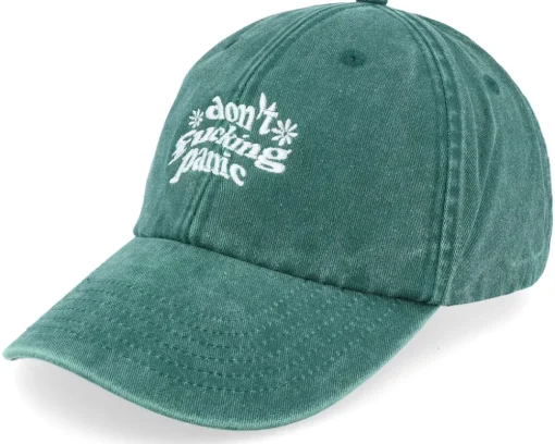 Don’t Fucking Panic Washed Black Dad Cap - Iconic