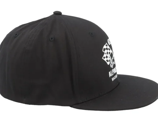 Double Check Flatbill Hat Black/White Fitted - Alpinestars