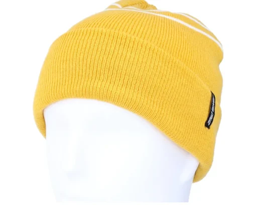 Double Stripe Beanie Mustard Cuff - Santa Cruz
