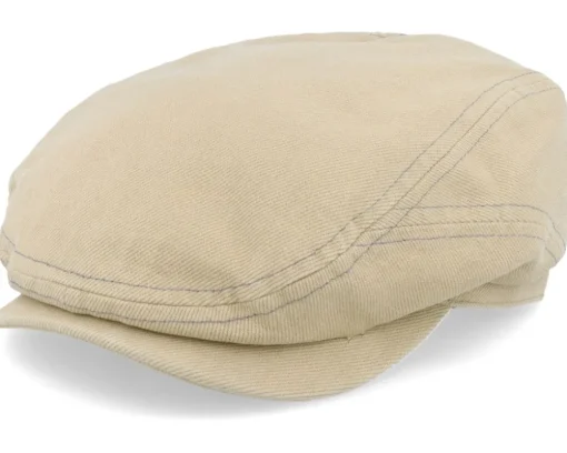 Driver Cap Cotton Sustainable Beige Flat Cap - Stetson