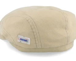 Driver Cap Cotton Sustainable Beige Flat Cap - Stetson