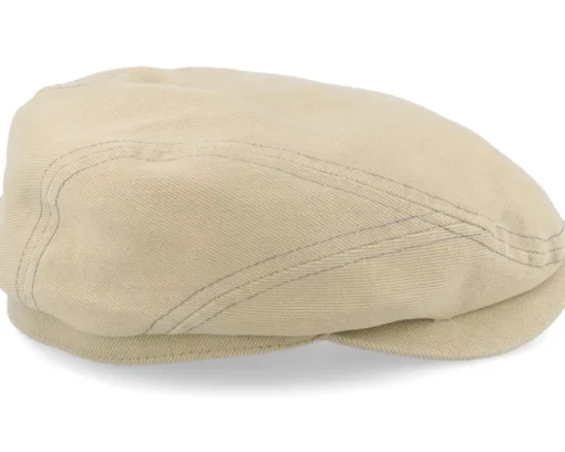 Driver Cap Cotton Sustainable Beige Flat Cap - Stetson