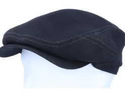 Driver Cap Linen 1 Black Flat Cap - Stetson