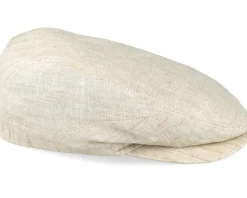 Driver Cap Linen Beige Flat Cap - Stetson