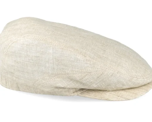Driver Cap Linen Beige Flat Cap - Stetson