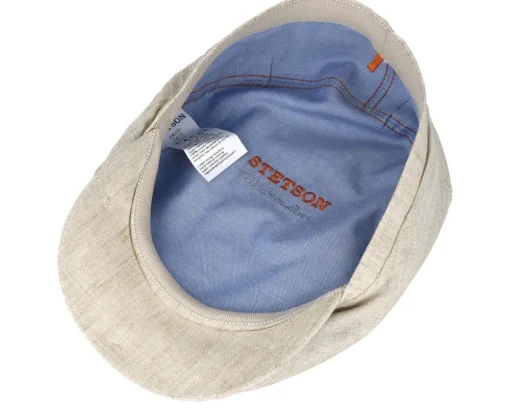 Driver Cap Linen Beige Flat Cap - Stetson