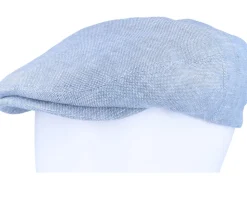 Driver Cap Linen Light Blue Flat Cap - Stetson