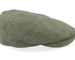 Driver Cap Linen Olive Flat Cap - Stetson