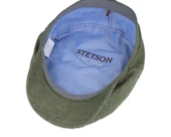 Driver Cap Linen Olive Flat Cap - Stetson