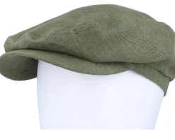 Driver Cap Linen Olive Flat Cap - Stetson