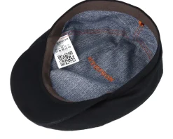 Driver Cap Virgin Wool/Casmere Black Flat Cap - Stetson