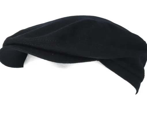 Driver Cap Virgin Wool/Casmere Black Flat Cap - Stetson