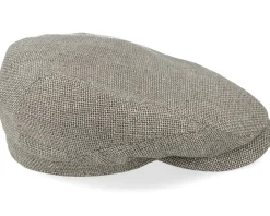 Driver Cap Virgin Wool/Linen Light Grey Flat Cap - Stetson