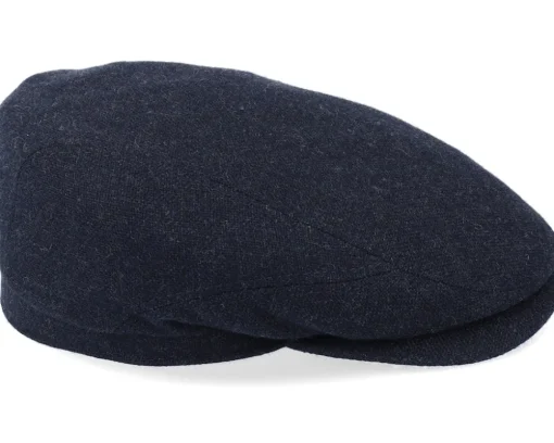 Driver Cap Wool Black Flat Cap - Stetson