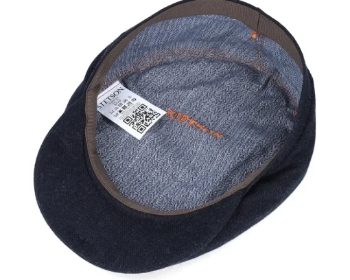 Driver Cap Wool Black Flat Cap - Stetson