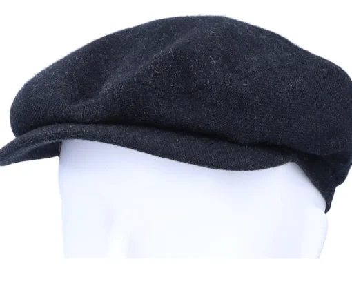Driver Cap Wool Black Flat Cap - Stetson