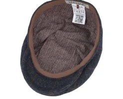 Driver Cap Wool Grey Herringbone Flat Cap - Stetson