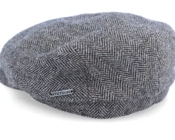 Driver Cap Wool Herringbone Fishgrat Brown Flat Cap - Stetson