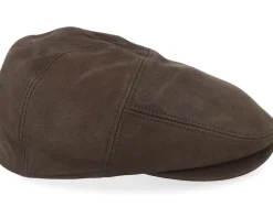 Driver Sheepskin Espresso Flat Cap - Stetson