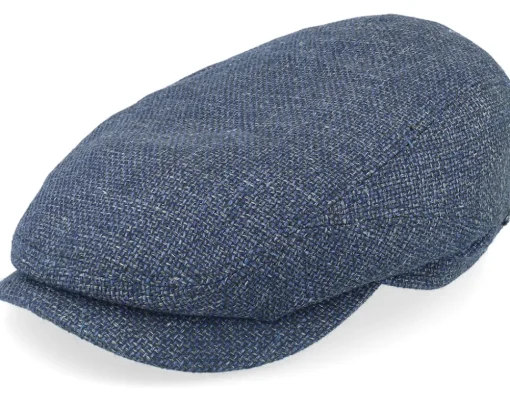 Driver Virgin Wool/Linen Blue Flat Cap - Stetson