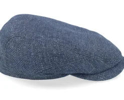Driver Virgin Wool/Linen Blue Flat Cap - Stetson