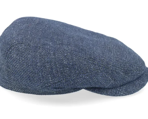 Driver Virgin Wool/Linen Blue Flat Cap - Stetson