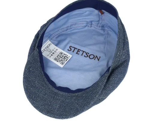 Driver Virgin Wool/Linen Blue Flat Cap - Stetson