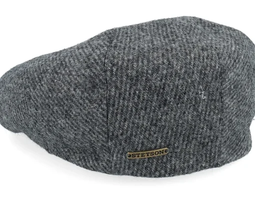 Driver Wool Anthra Shades Diagonal Flat Cap - Stetson