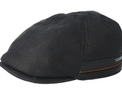 Duck Cap Cowhide Black Flat Cap - Stetson