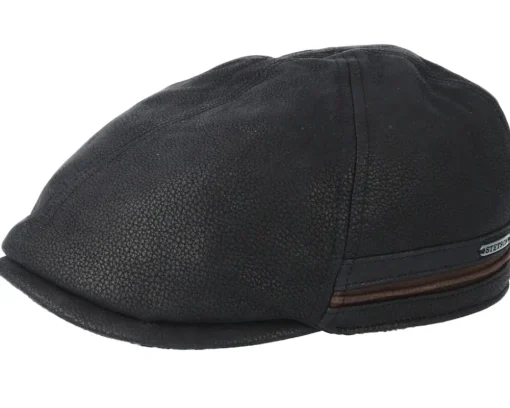 Duck Cap Cowhide Black Flat Cap - Stetson