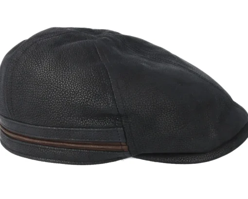 Duck Cap Cowhide Black Flat Cap - Stetson