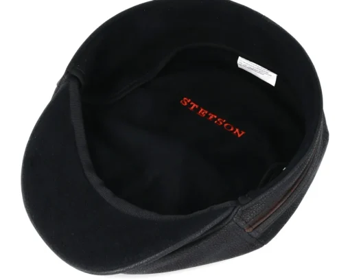 Duck Cap Cowhide Black Flat Cap - Stetson