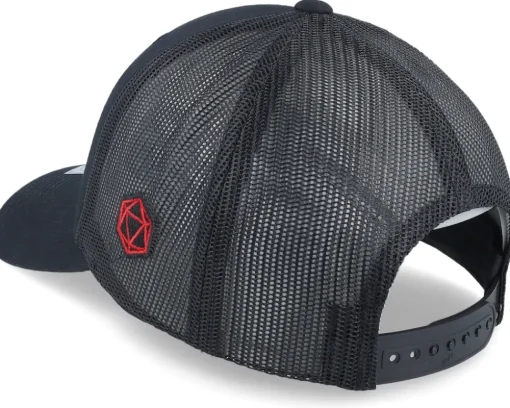 Dungeon Master Logo Dragon Black Trucker - Critiql Hit