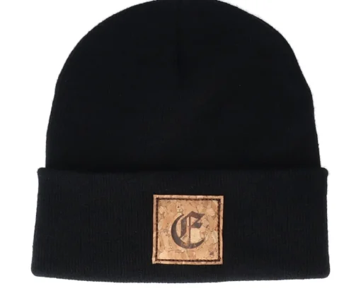 E Letter Patch Black Cuff - Iconic