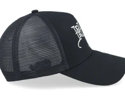Eagle & Snake Battle Twill Mesh Black A-Frame Trucker - Ed Hardy