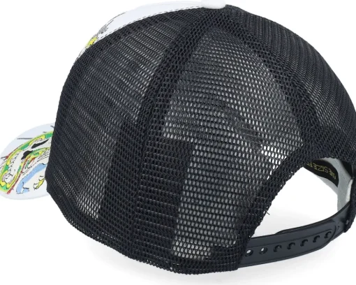Eagle & Snake Battle Twill Mesh White A-Frame Trucker - Ed Hardy