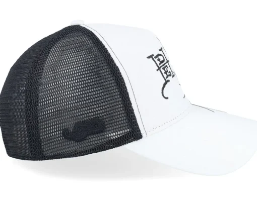Eagle & Snake Battle Twill Mesh White A-Frame Trucker - Ed Hardy
