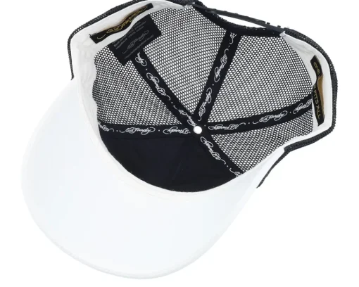 Eagle & Snake Battle Twill Mesh White A-Frame Trucker - Ed Hardy