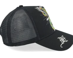 Eagle & Snake Black/Black A-Frame Trucker - Ed Hardy
