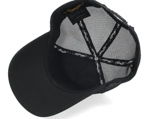 Eagle & Snake Black/Black A-Frame Trucker - Ed Hardy