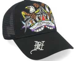 Eagle Crystal Rock Black/Black A-Frame Trucker - Ed Hardy