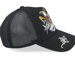 Eagle Crystal Rock Black/Black A-Frame Trucker - Ed Hardy