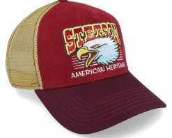 Eagle Head Red/Maroon Trucker - Stetson